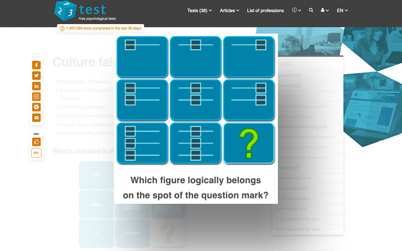 123test.com - culture fair IQ test - test item - IQexplained.com